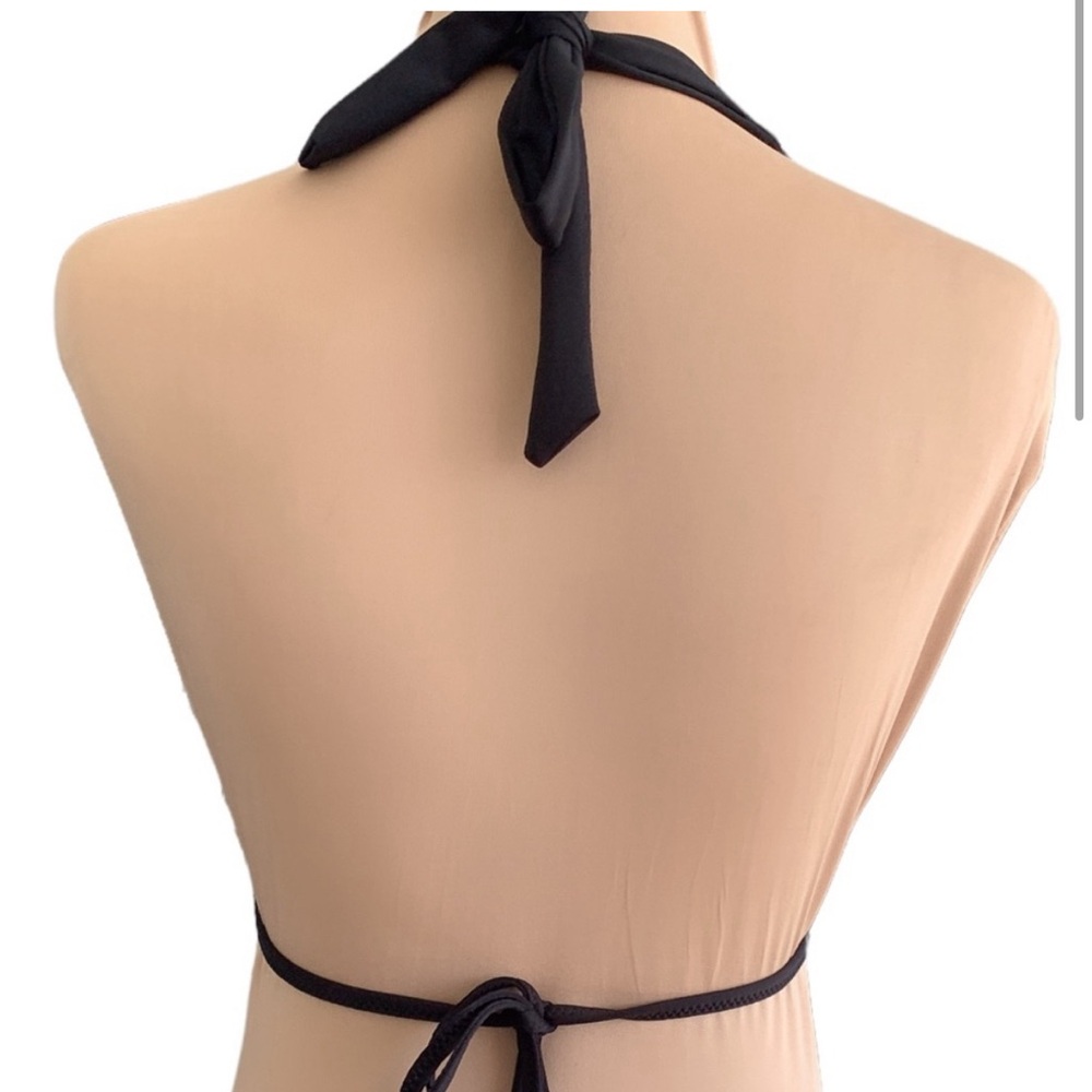 NWT Pink By Victoria Secret Black Halter Bikini, Size XL - Picture 3 of 4
